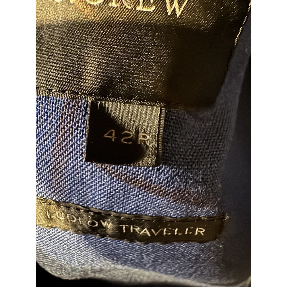 J.Crew Ludlow Tollegno 1900 42R Deconstructed Wool Sport Coat Blue Two Button - Picture 3 of 10